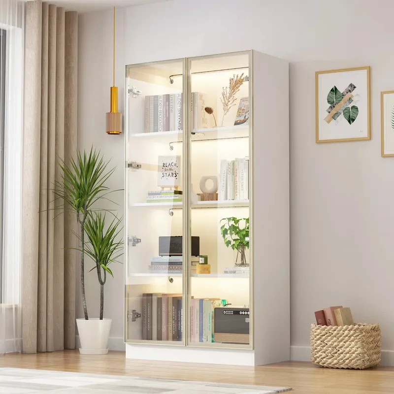 R&R MUEBLES - Vitrina Moderna Oka Blanco R&R MUEBLES