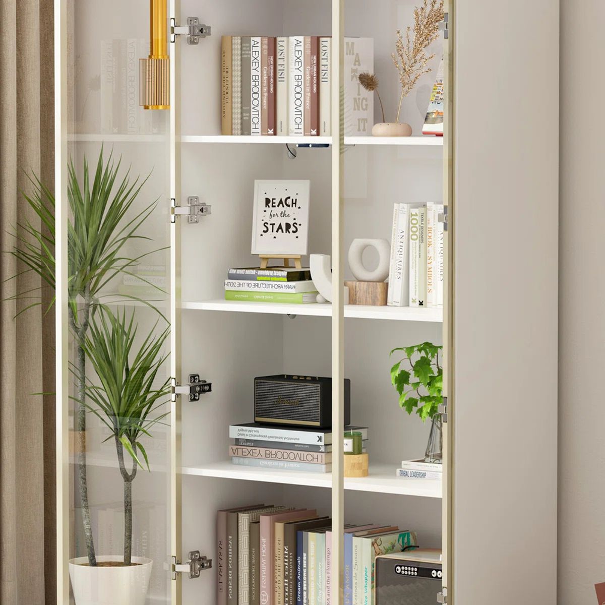 R&R MUEBLES - Vitrina Moderna Oka Blanco R&R MUEBLES