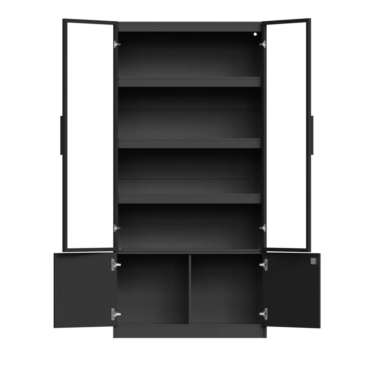 R&R MUEBLES - Vitrina Moderna Suzukaze Negro R&R MUEBLES