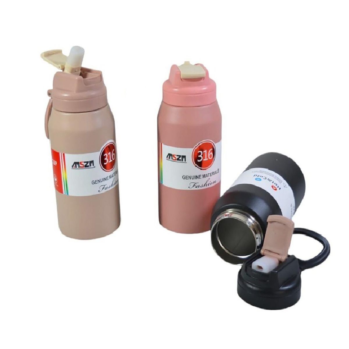 GENERICO - Botella Térmica Tomatodo de Acero Inoxidable 800 ml Beige