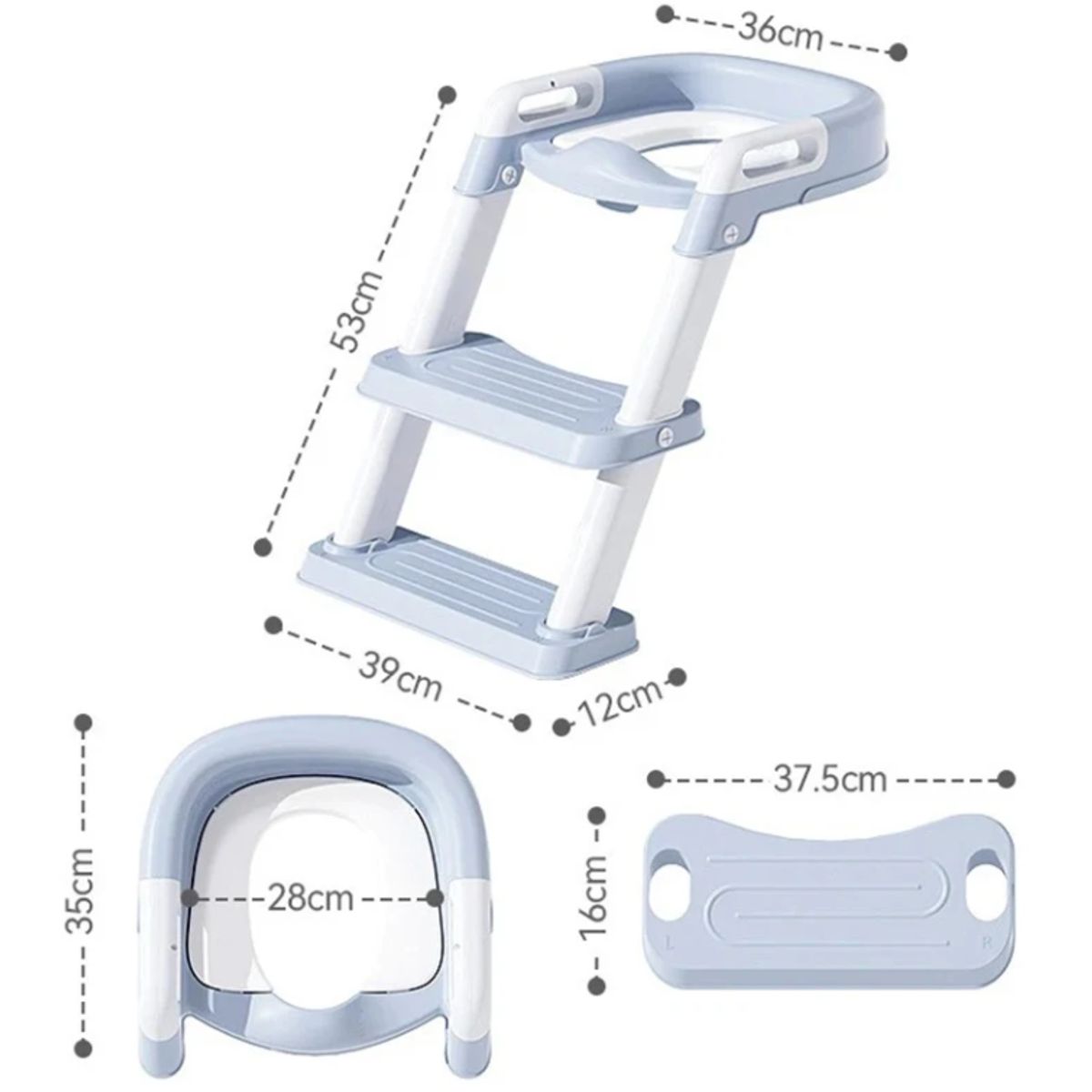 GENERICO - Asiento Portátil Inodoro para Niños - Celeste