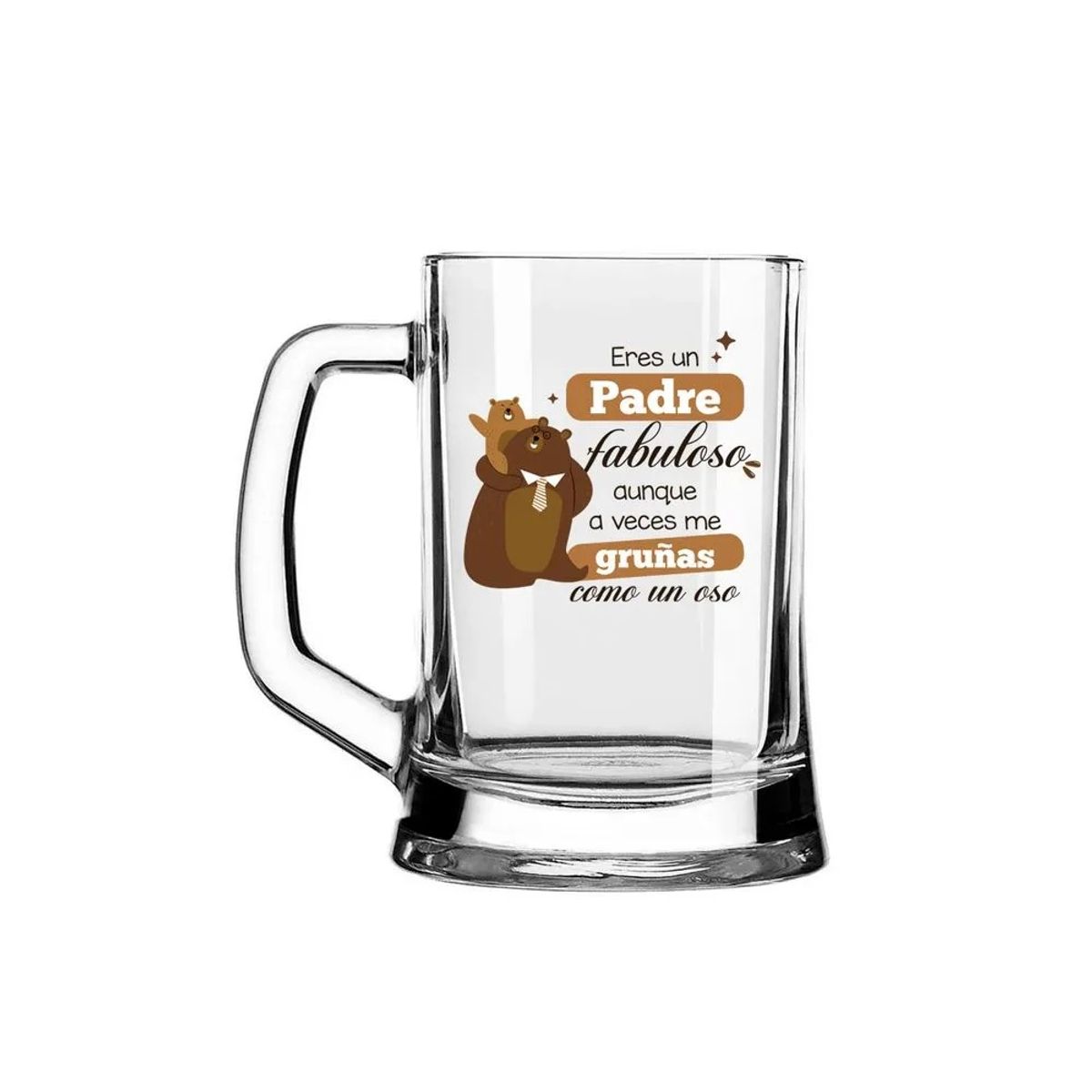 ICHIMATSU - Jarro Chopp Hamilton Día del padre 340 ml D/Eres un padre fabuloso X6.