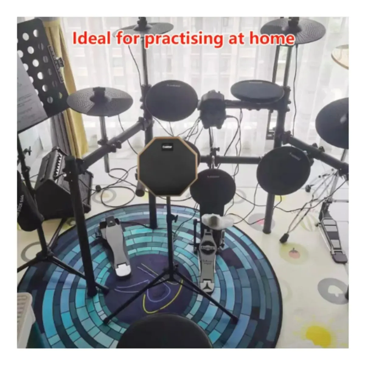 U BUY - Pad De Práctica Con Atril Y Bolso Y Baquetas