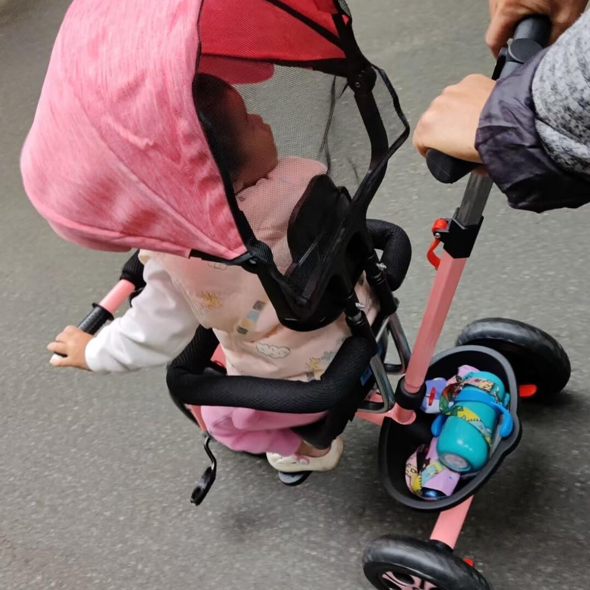 BLLOQ - Cochecito triciclo 4 en 1 con capota extraíble