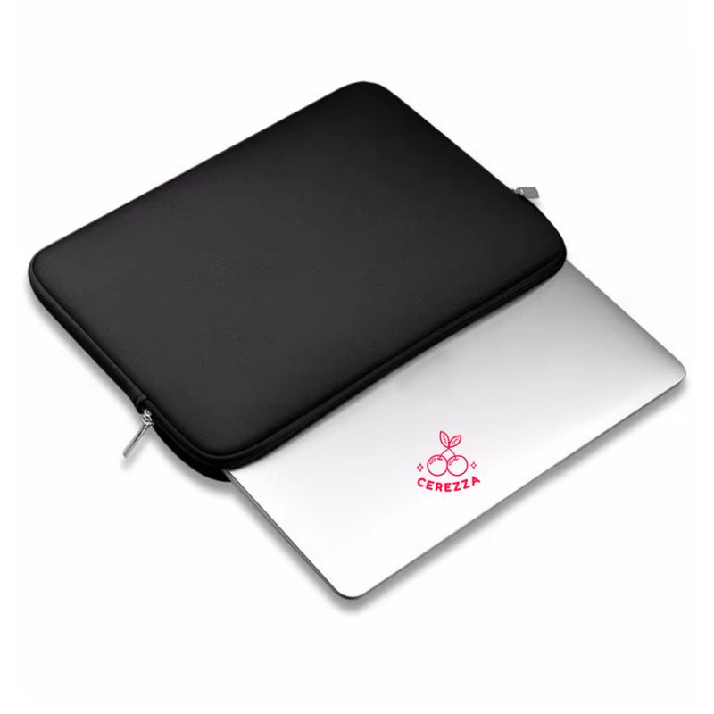 GENERICO - FUNDA PARA LAPTOP MATERIAL NEOPRENO 15.6 PULGADAS CON CIERRE NEGRO