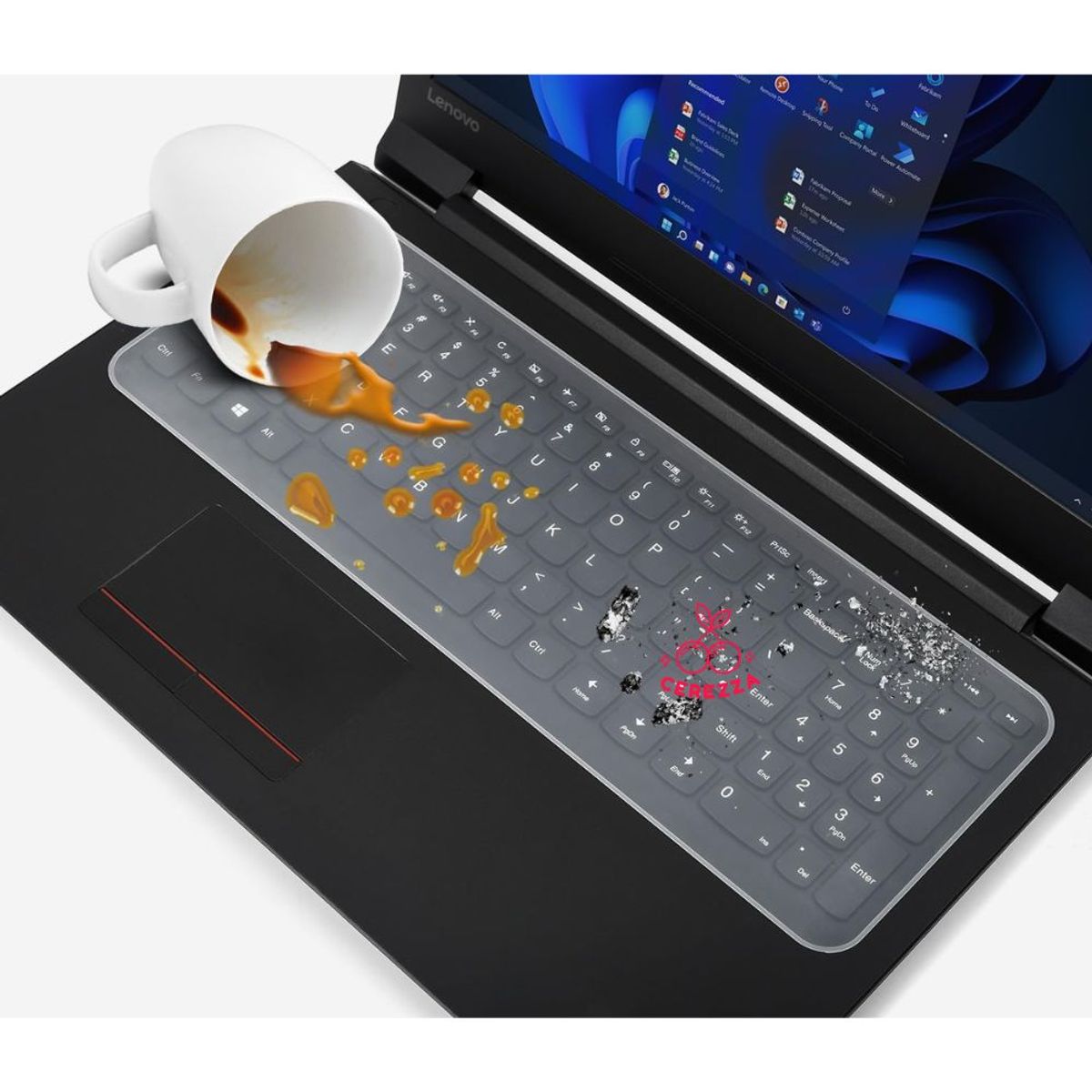 GENERICO - PROTECTOR DE TECLADO SILICONA PARA LAPTOPS DE 15.6 PULGADAS