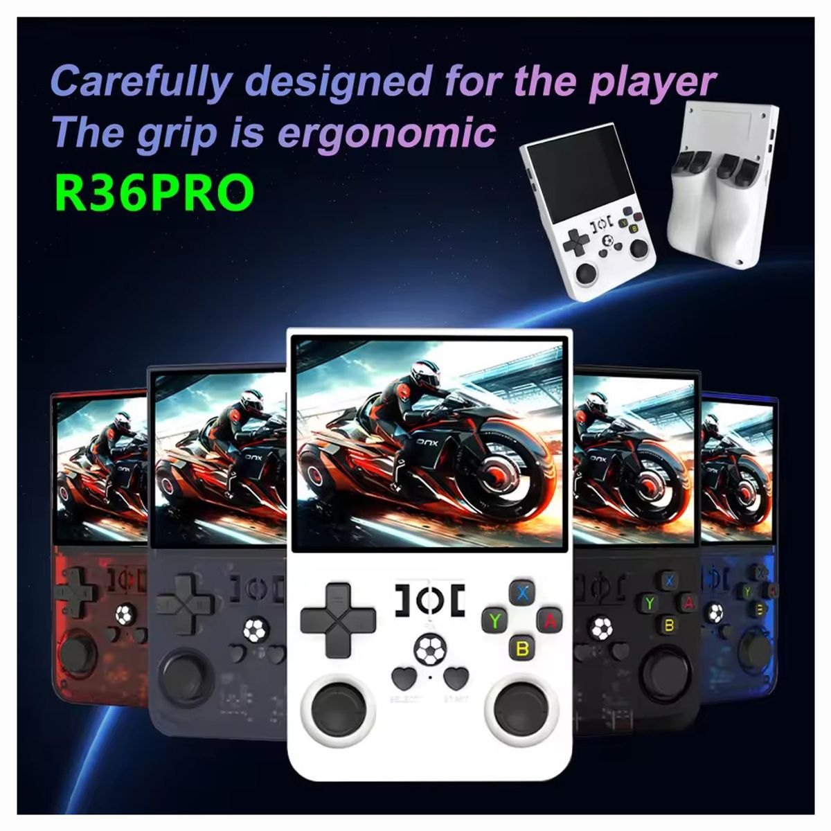 CORRERREY - Consola de videojuegos portátil Retro R36 PRO de sistema Linux