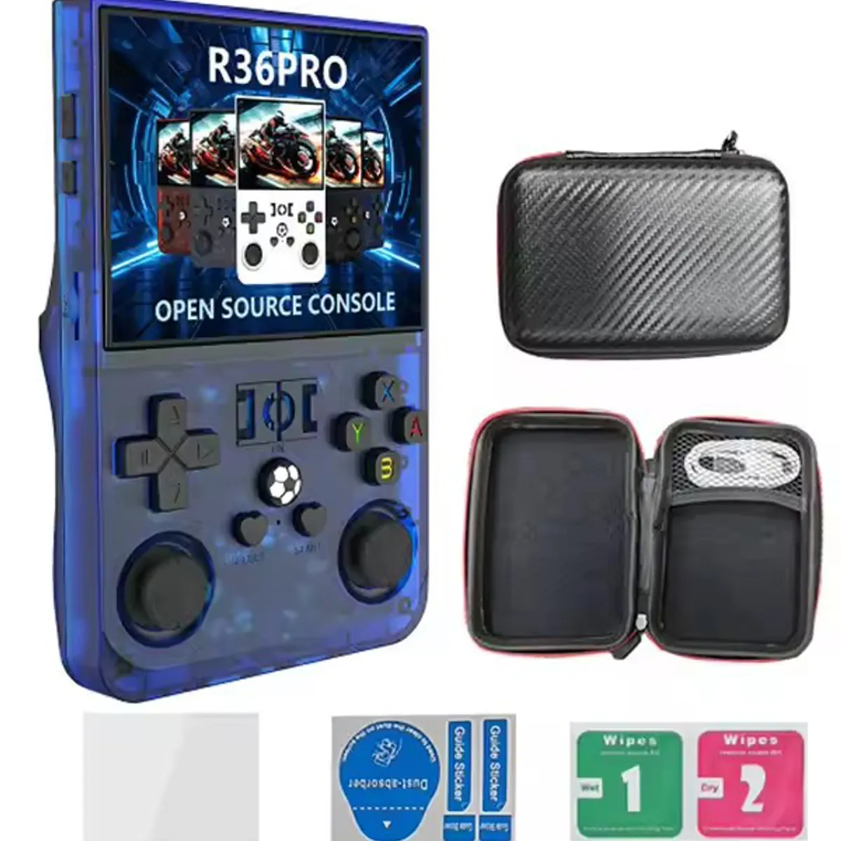 CORRERREY - Consola de videojuegos portátil Retro R36 PRO de sistema Linux