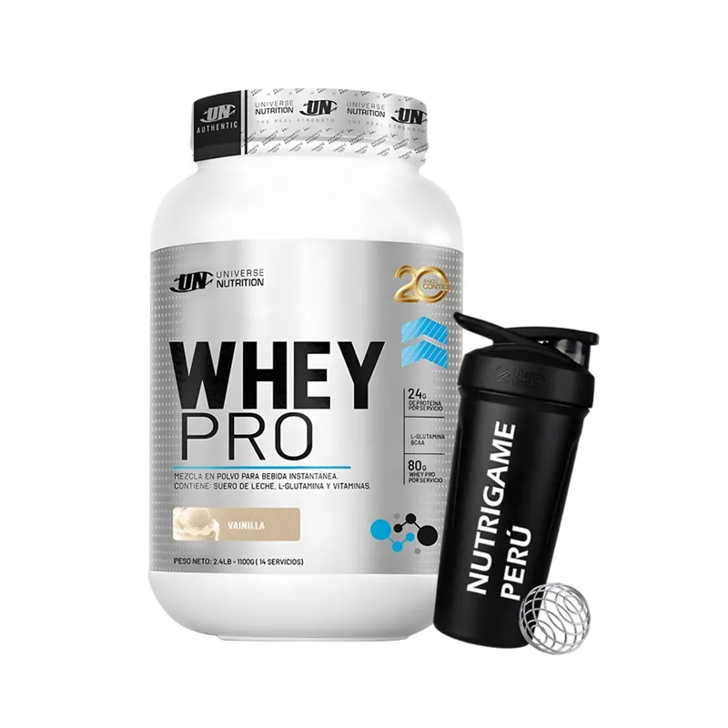 UNIVERSE NUTRITION - WHEY PRO 1,1 Kg Proteína Whey Sabor VAINILLA +SHAKER - Tienda Física