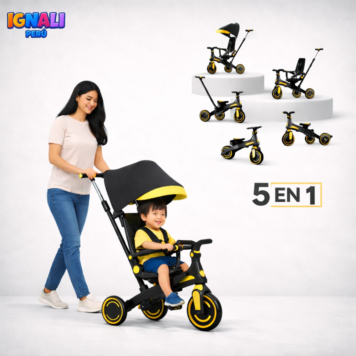 GENERICO - Coche multifuncion 5 en 1
