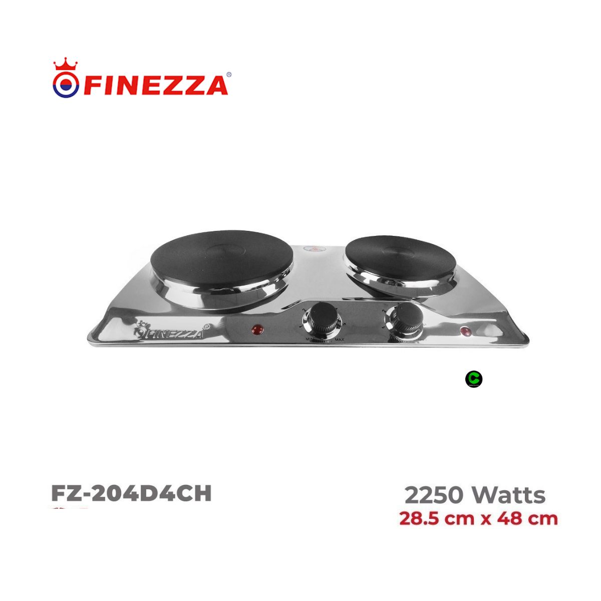 FINEZZA - Cocina Eléctrica FINEZZA 2 Hornillas FZ-204D4CH