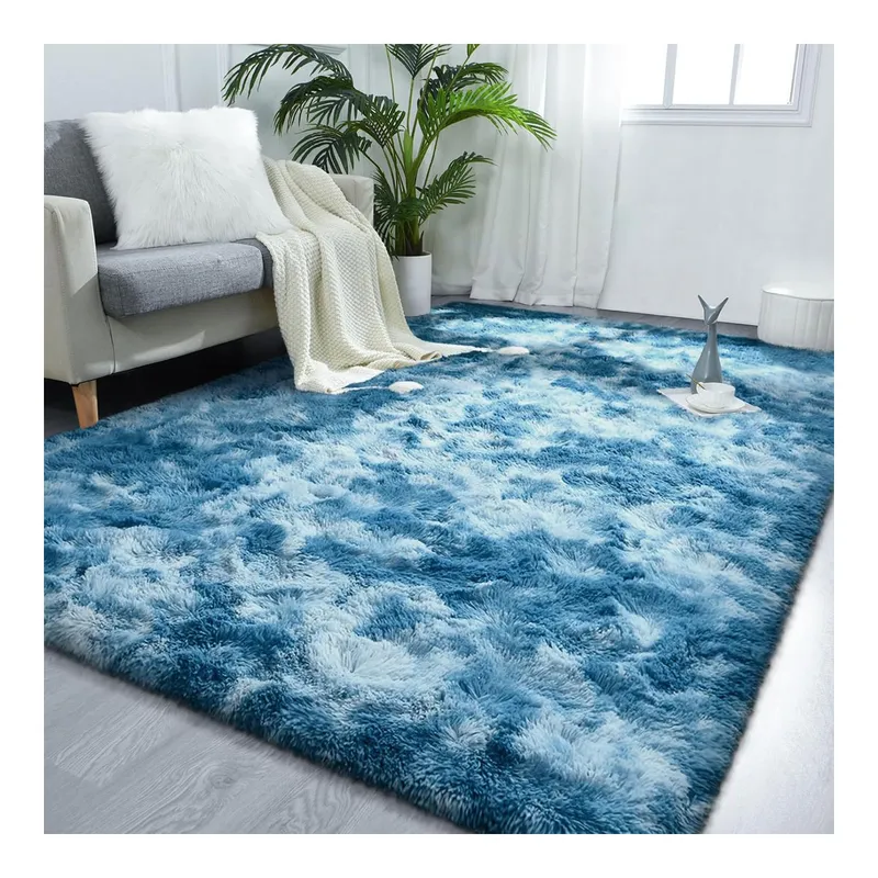 GRETAIL - Alfombra De Felpa Piso Decorativo 200cm x 140cm Turquesa
