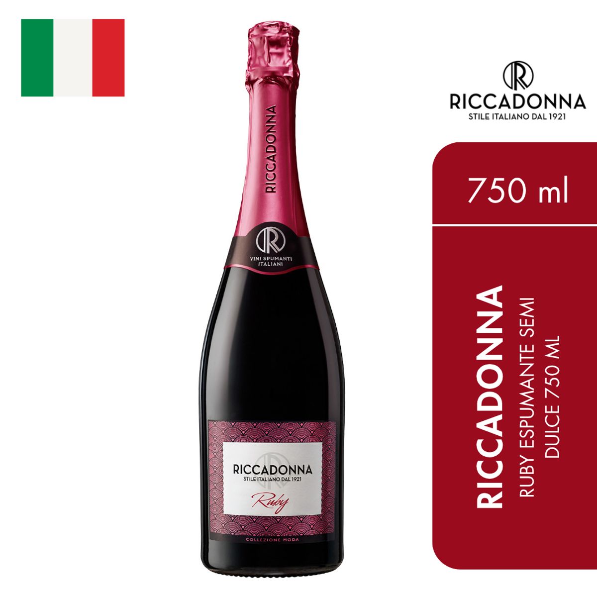 RICCADONNA - Riccadonna Ruby Espumante Semi Dulce 750 ml