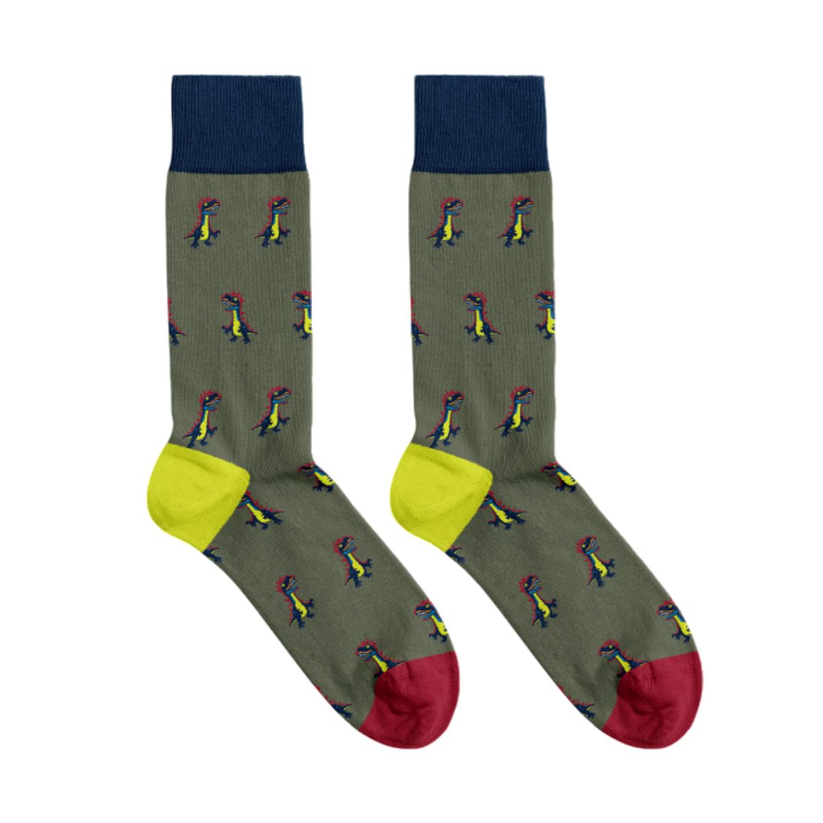 BILLY BROWN - Medias Dinosaur Coloridos con Diseño, Unisex, 1 Par