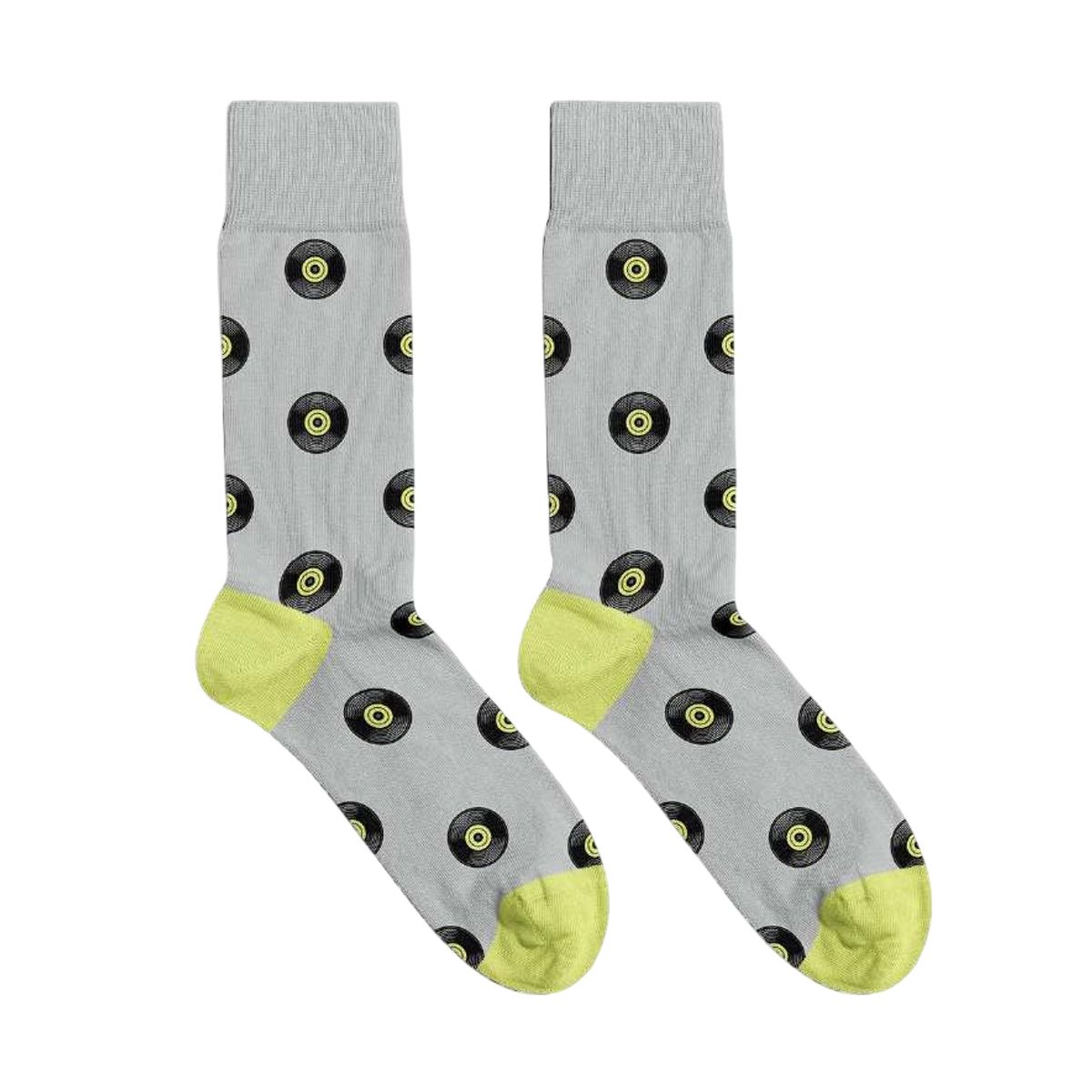 BILLY BROWN - Medias Vinilo Antiguo Coloridos con Diseño, Unisex, 1 Par