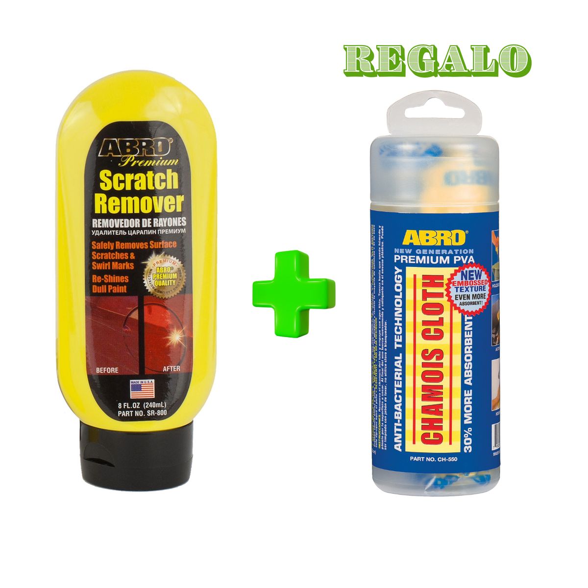 ABRO - ABRO Crema Removedora de Rayones 240ml SR-800 + Regalo Paño