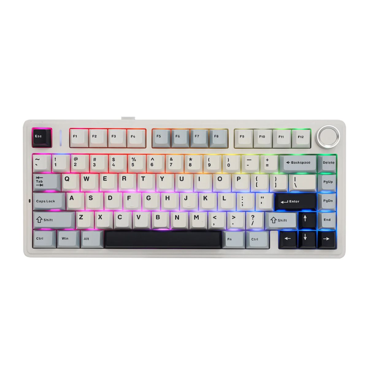 AULA - Teclado Mecanico Aula F75 WhiteBlue Switch Leobog ReaperGreen