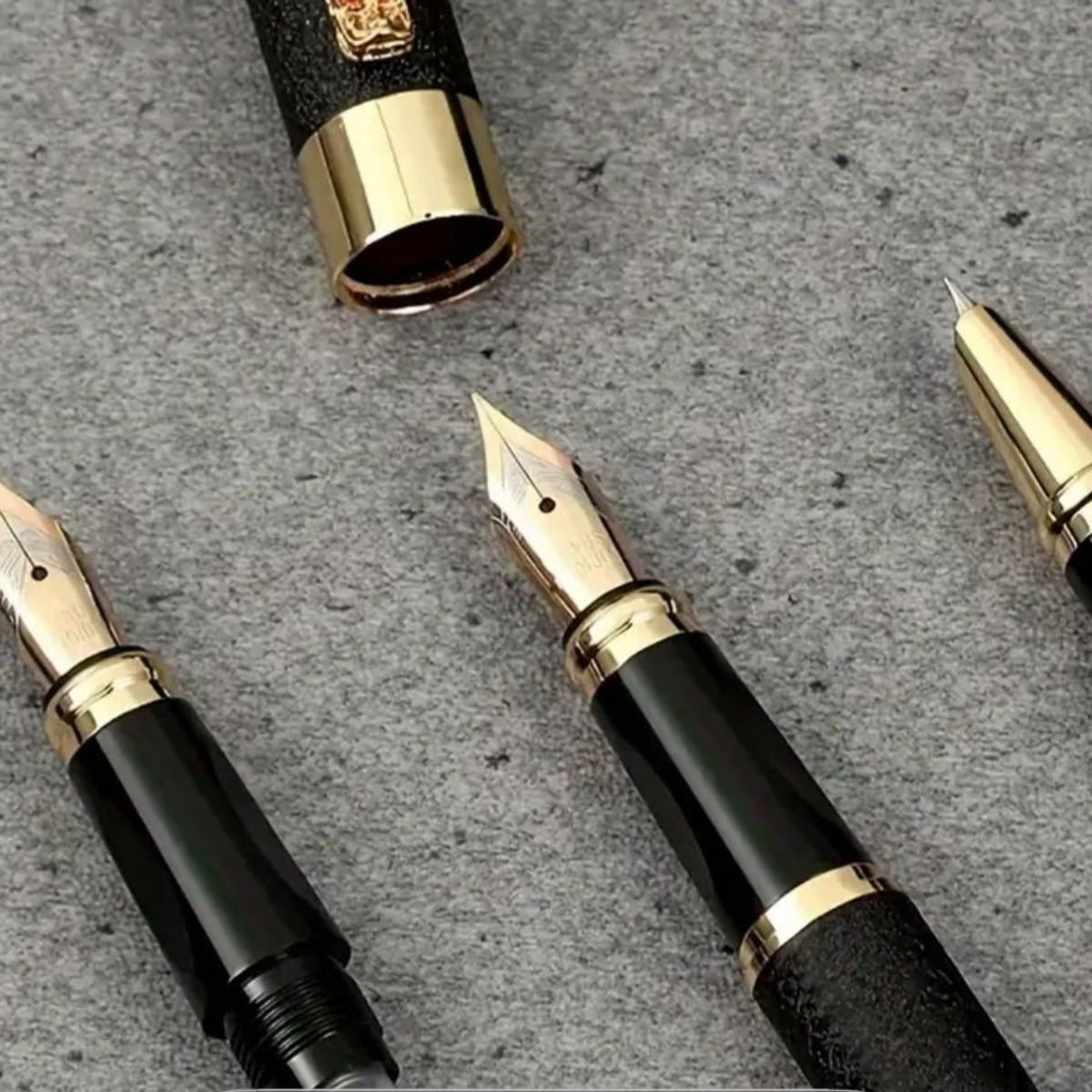 GENERICO - LAPICERO PLUMA FUENTE x3 PUNTAS BOLIGRAFO 10 cartuchos de tinta