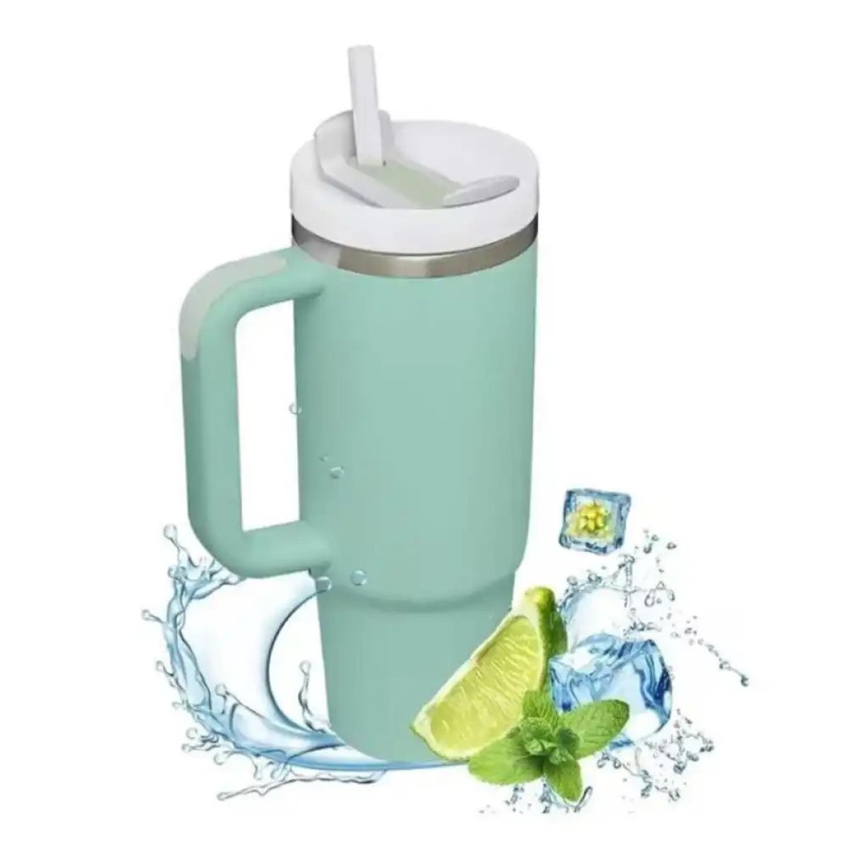 GENERICO - Quencher Vaso Térmico Portátil de 1200ml Verde Tendencia