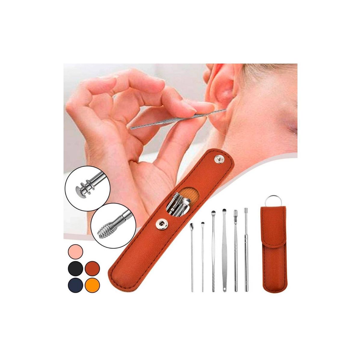 GENERICO - Kit de Limpieza de Oídos más Estuche