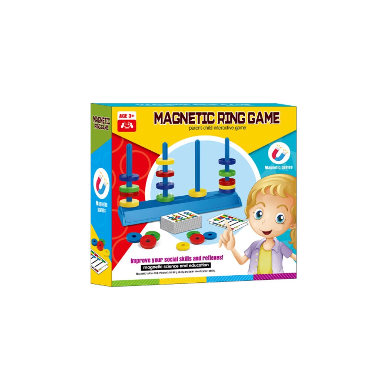 GENERICO - Juego de anillos magnéticos - Juego didactico