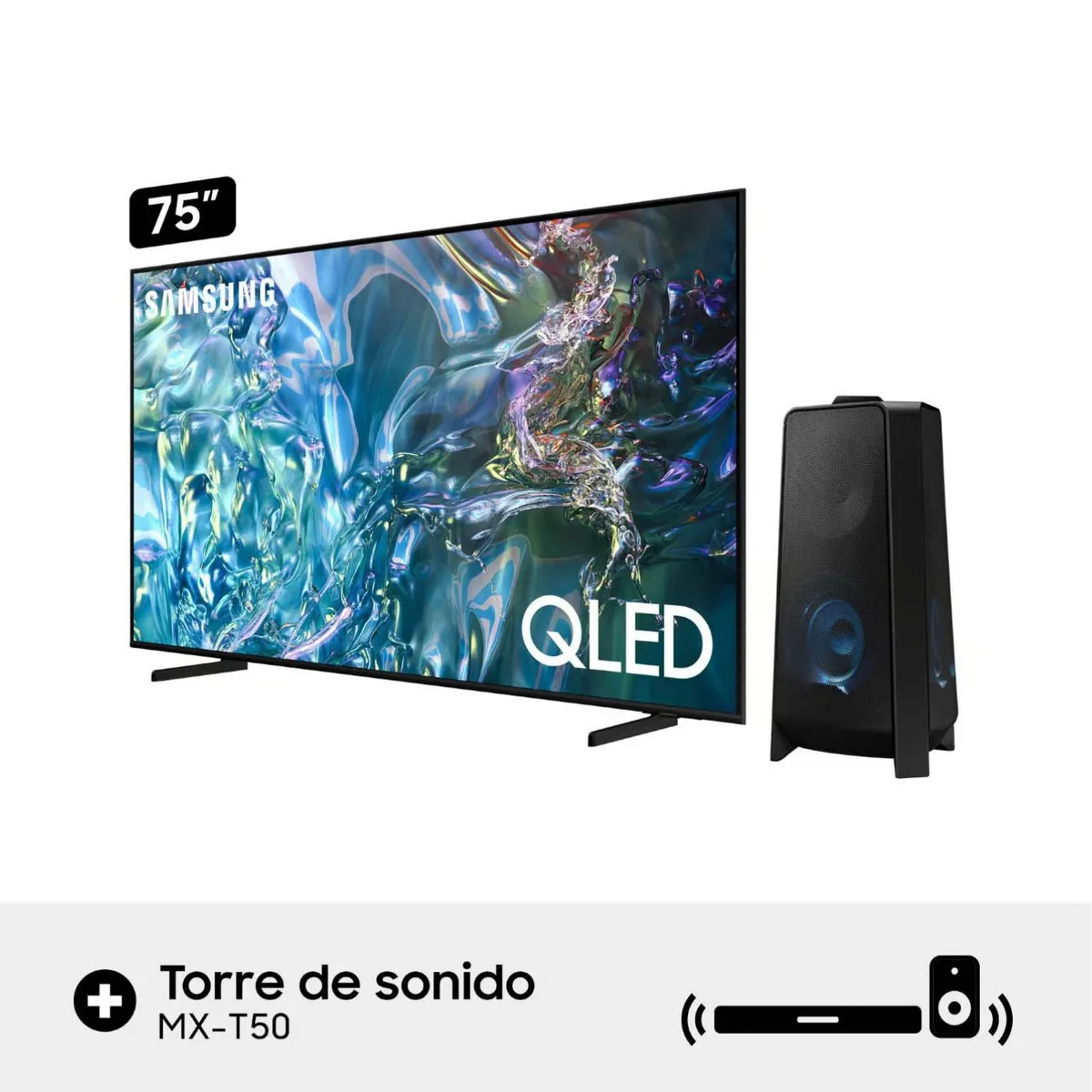 SAMSUNG - Televisor Samsung  Qled 75''  UHD  4K Tizen Os Smart Tv QN75Q65DAGXPE + Soundtower T50