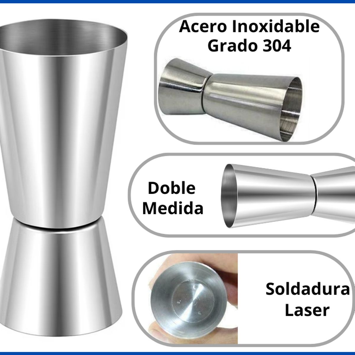 GENERICO - Onzera Jigger Medidor de Licor
