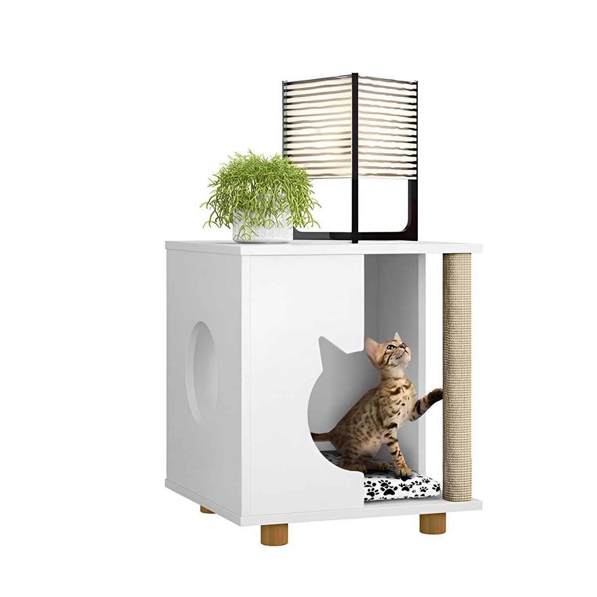 73 EXPERIENCE - Mesa Lateral Mascota Magak  Blanco 73 Experience