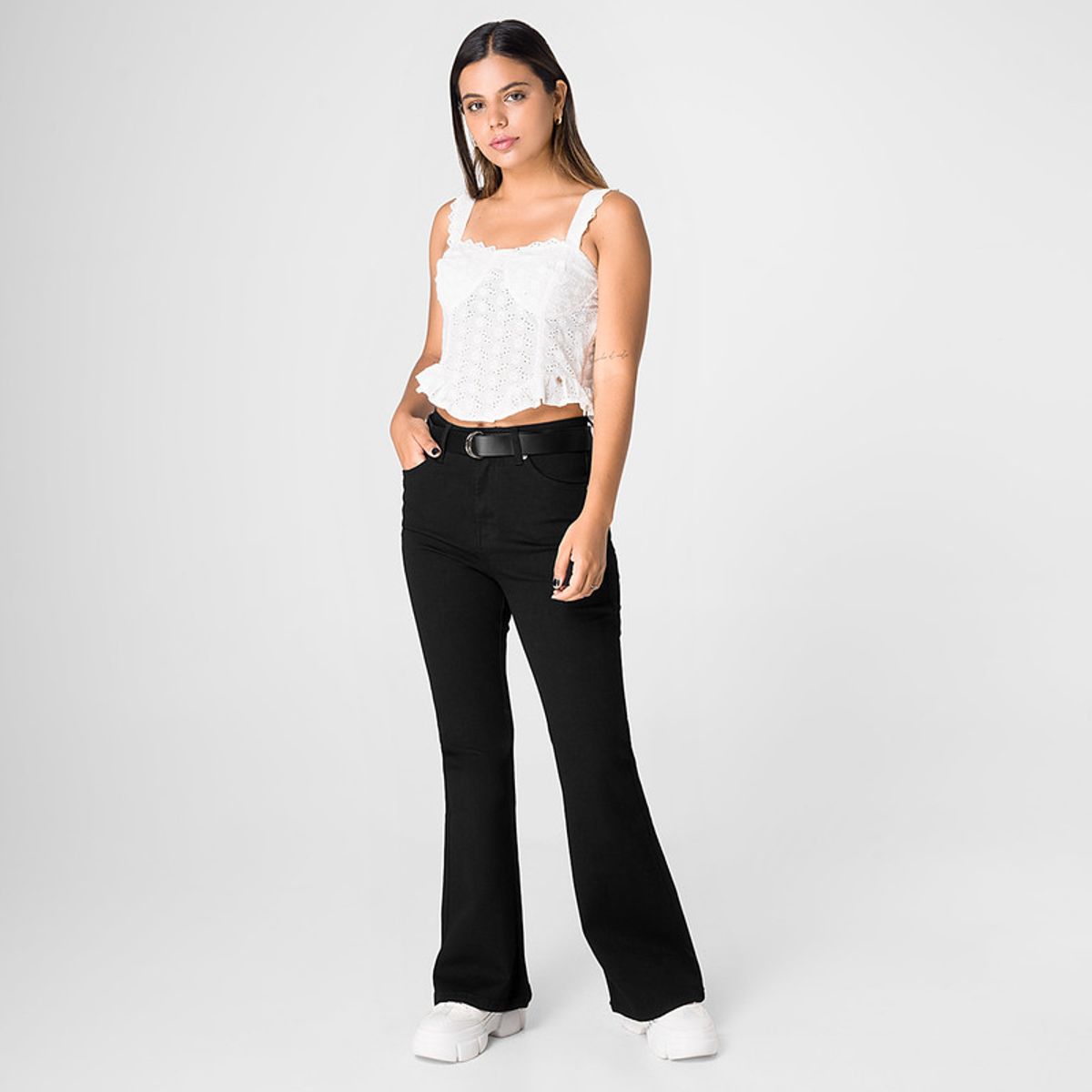 SQUEEZE - Pantalon Moda Denim Stretch Cariid Mujer