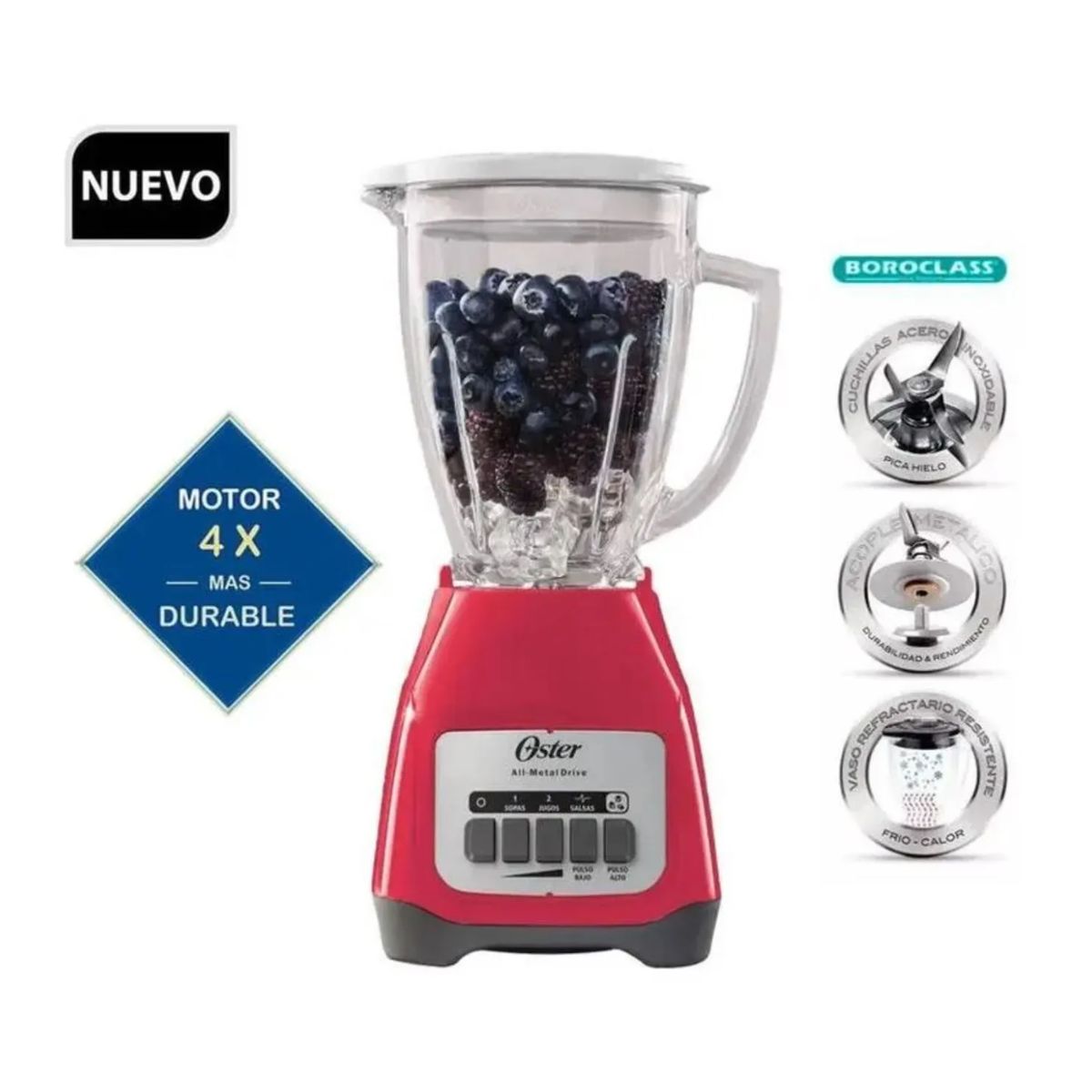 OSTER - Licuadora Oster 1.5 Lt Control de Perilla BLSTKAG-MPB