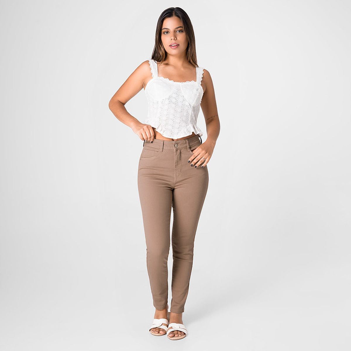 SQUEEZE - Pantalón Drill Stretch Mujer Ingrid Colors Squeeze