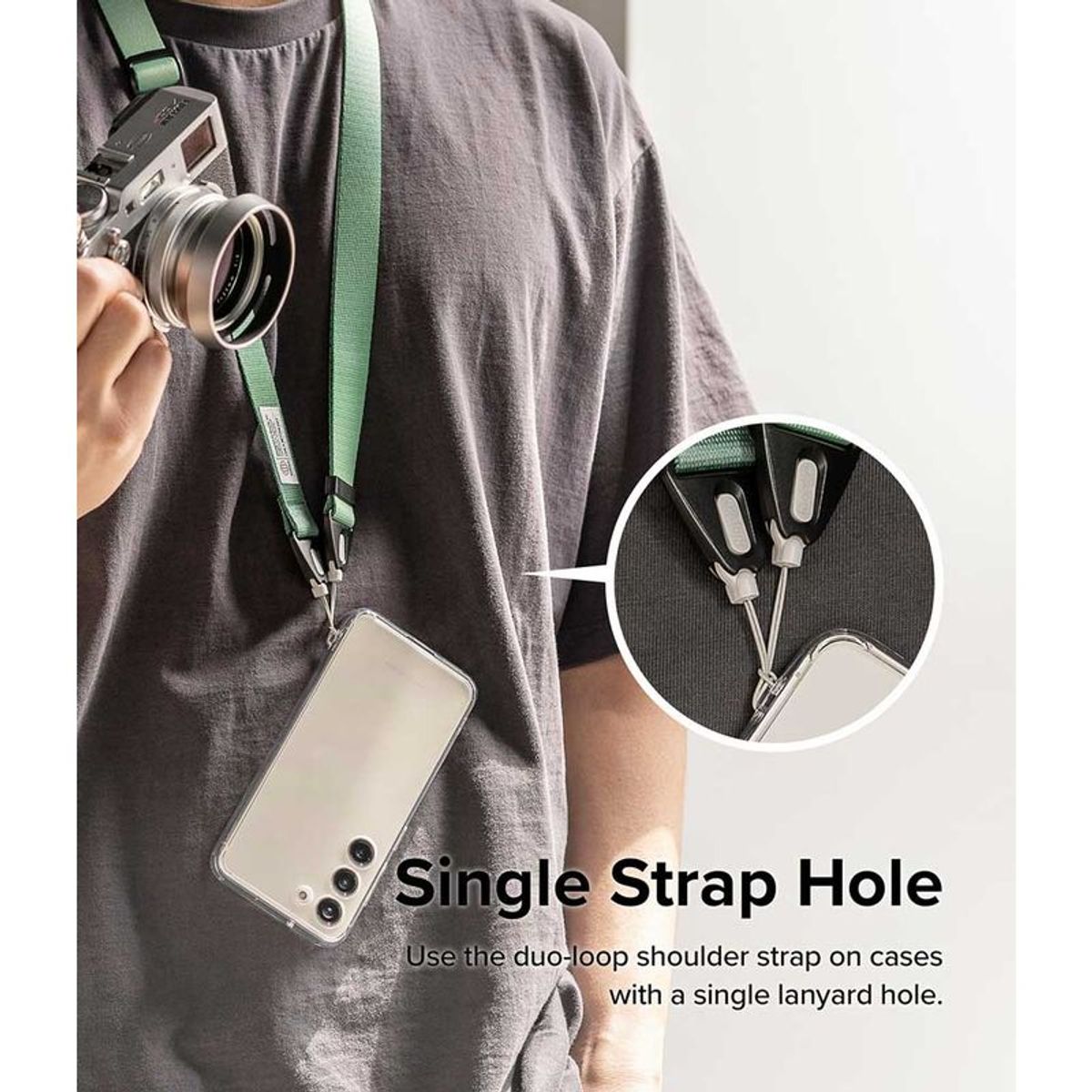 RINGKE - Correa Para Celular Verde Ringke Design Shoulder Strap - Forest
