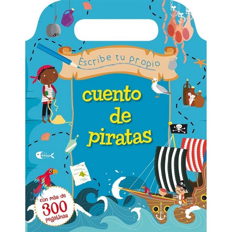 GENERICO - LIBRO DE 300 STICKERS PARA CREAR TU PROPIO CUENTO DE PIRATAS