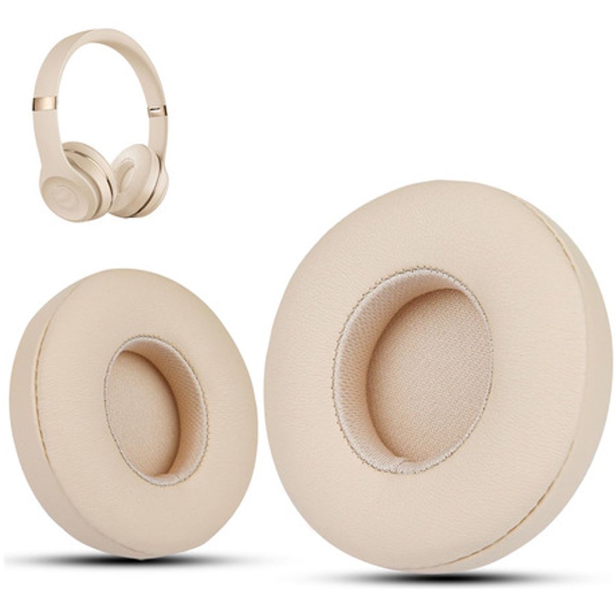 GENERICO - Almohadillas para audífonos Beats Solo 2 y 3  beige
