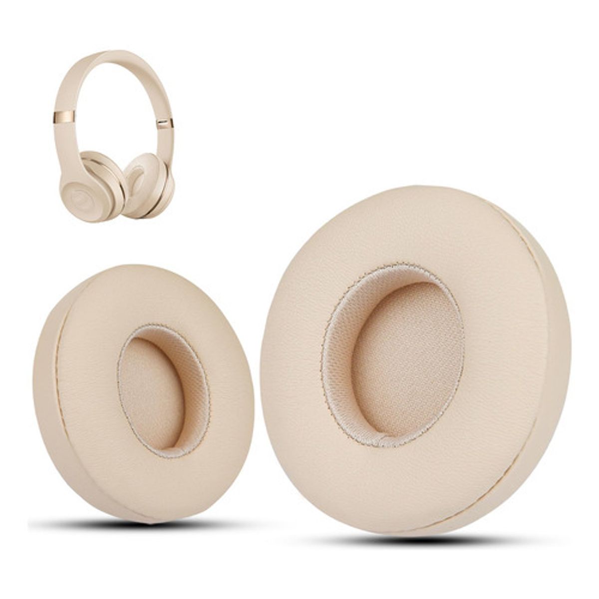 GENERICO - Almohadillas para audífonos Beats Solo 2 y 3  beige