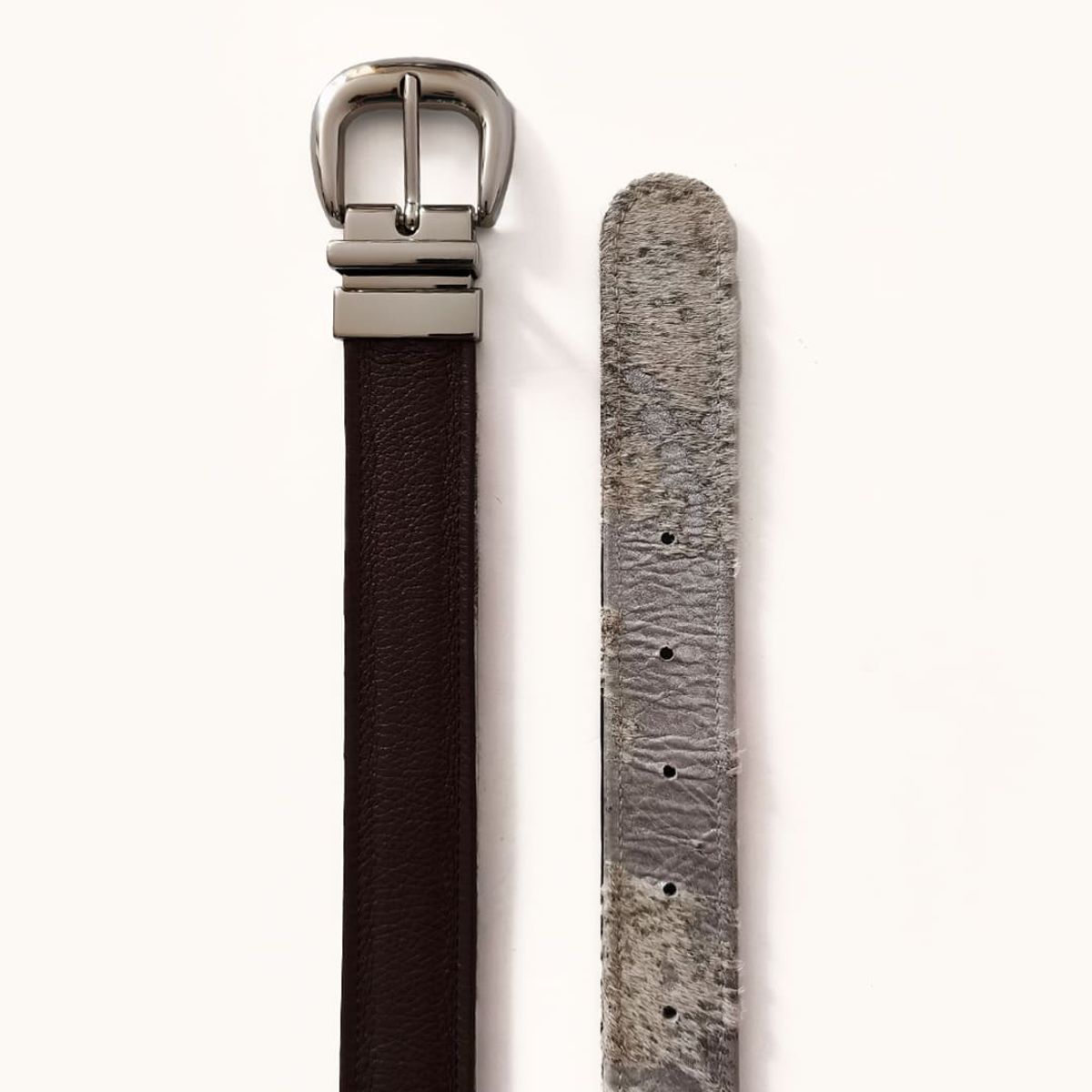 IRISABA - CORREA REVERSIBLE DE CUERO IRISABA PARA MUJER ALONDRA MOCCA