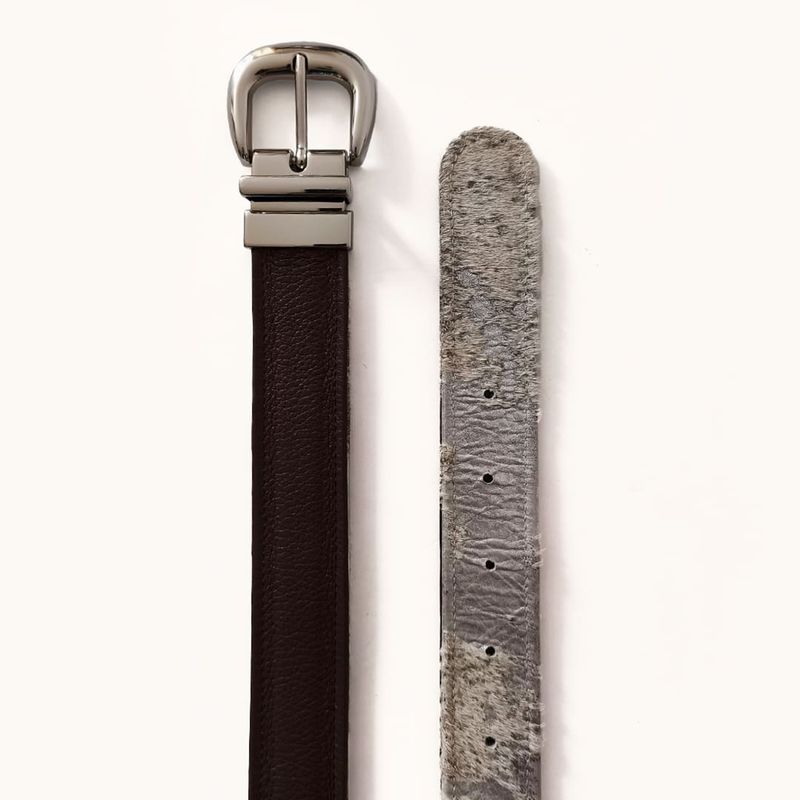 IRISABA - CORREA REVERSIBLE DE CUERO IRISABA PARA MUJER ALONDRA MOCCA