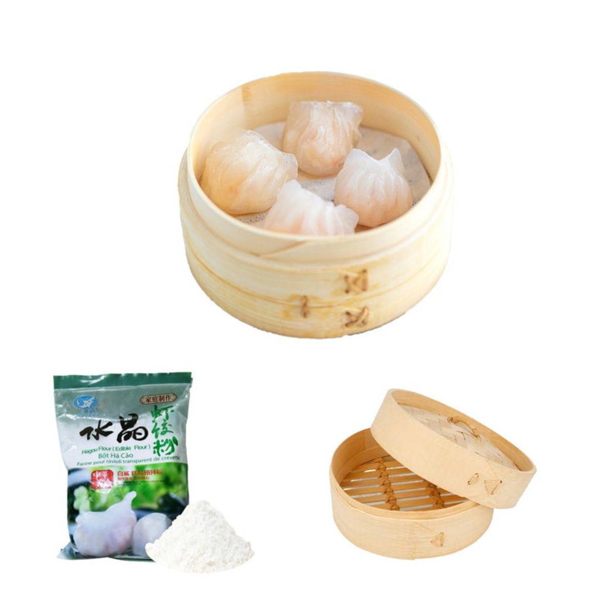 GENERICO - Pack Dumplings 2u Harina de Almidon de Trigo y Vaporera