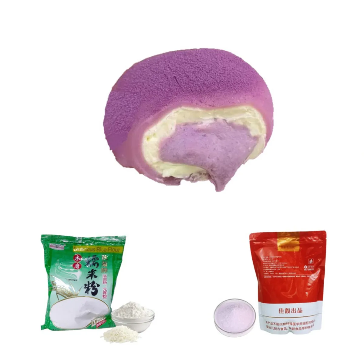 GENERICO - Pack Mochi 2u Harina de Arroz Glutinoso y Polvo de Taro
