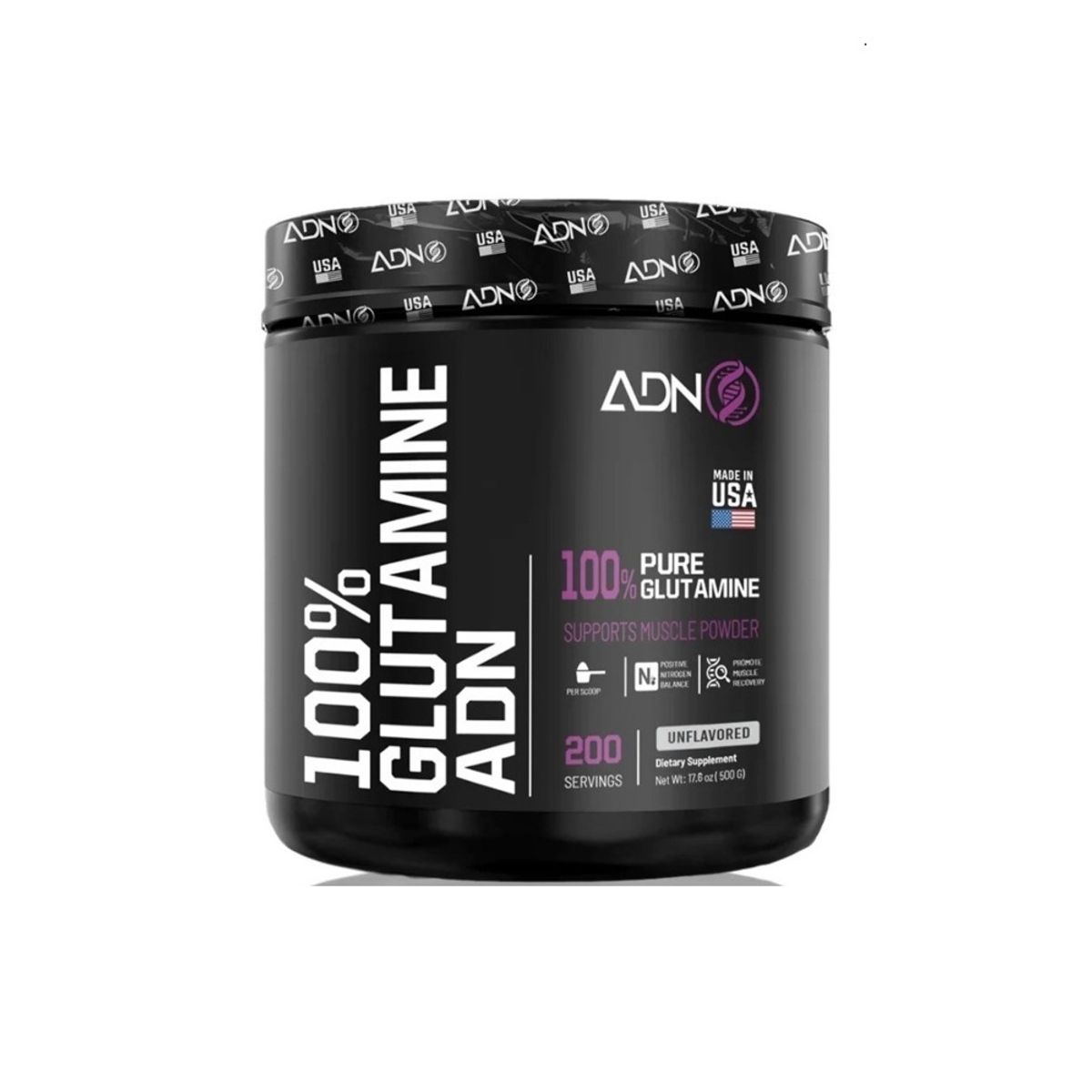 ADN - Glutamina 500 gr ADN Nutrition Americana