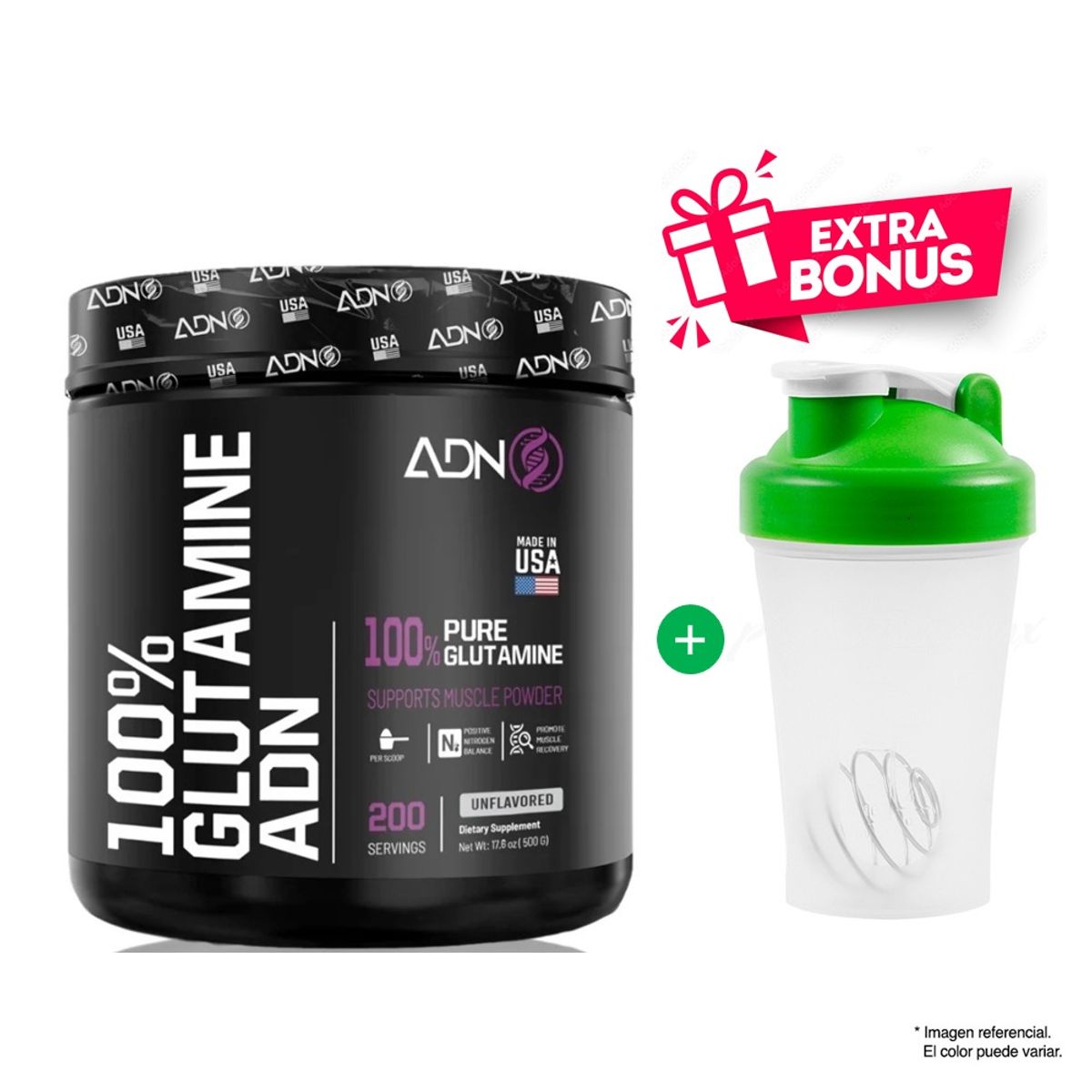 ADN - Glutamine ADN Nutrition L-Glutamina 500 gramos