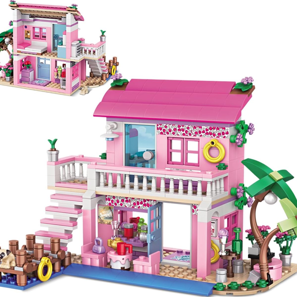 GENERICO - PAPUJIS TOYS - BLOQUES DE CONSTRUCCIÓN CASA DE PLAYA -  474 PCS