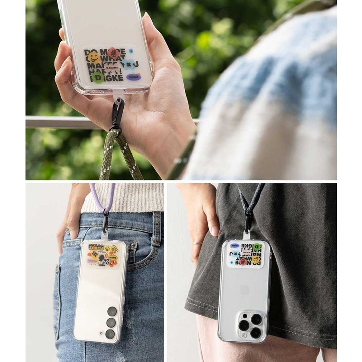 RINGKE - Correa Colgador Rosado Ringke Holder Link Strap Design - Pink