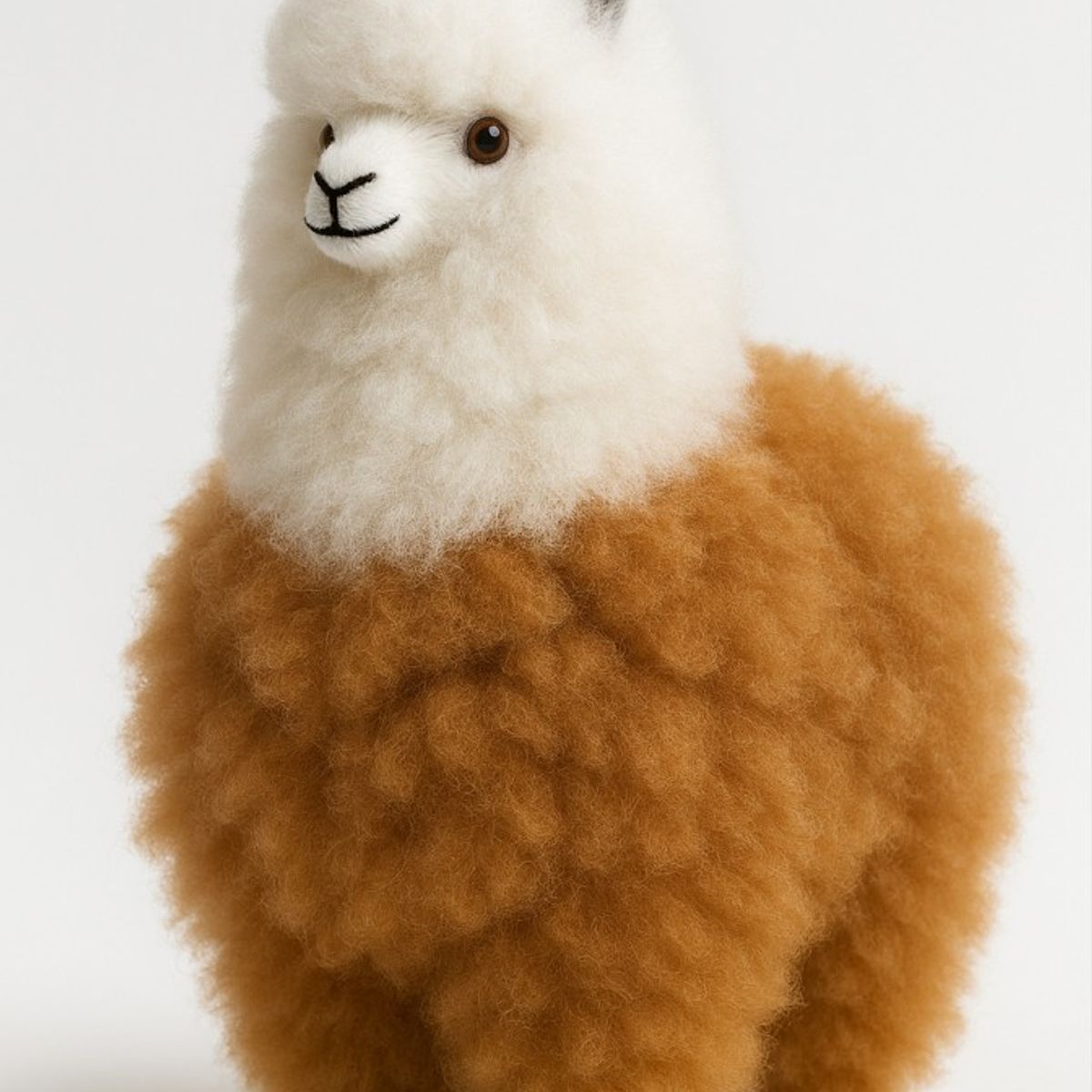 GENERICO - Peluche de Alpaca - Alpaca Wawa Blanco - Marrón