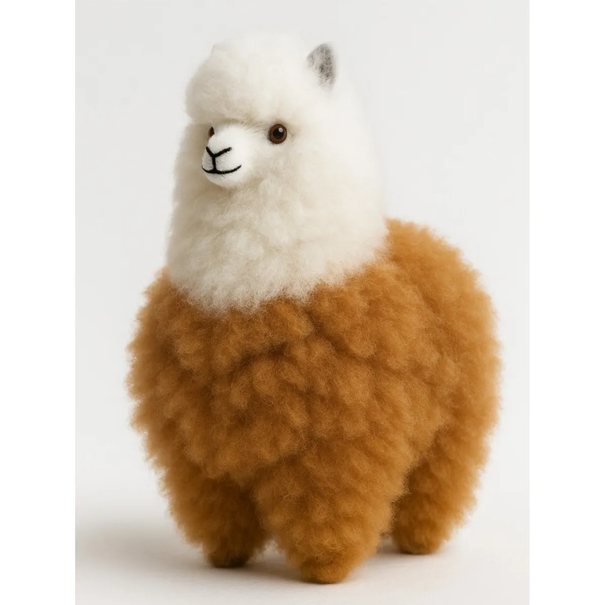 GENERICO - Peluche de Alpaca - Alpaca Wawa Blanco - Marrón