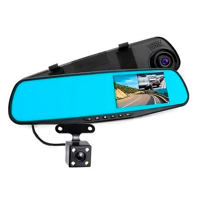 GENERICO - Espejo Con Cámara Frontal Y Retroceso + Cargador