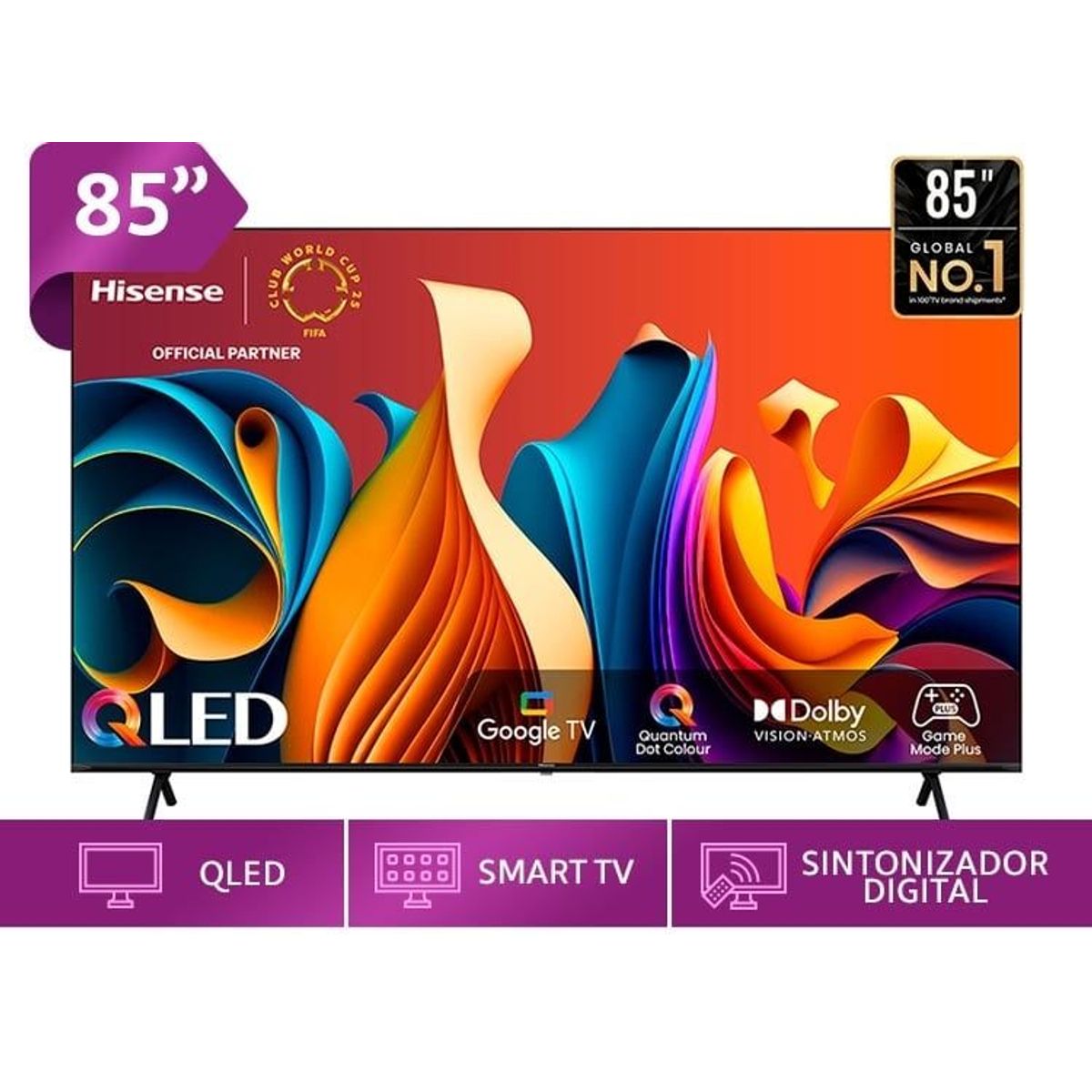 HISENSE - Televisor Hisense Qled 85 85q6n 4k Google Tv