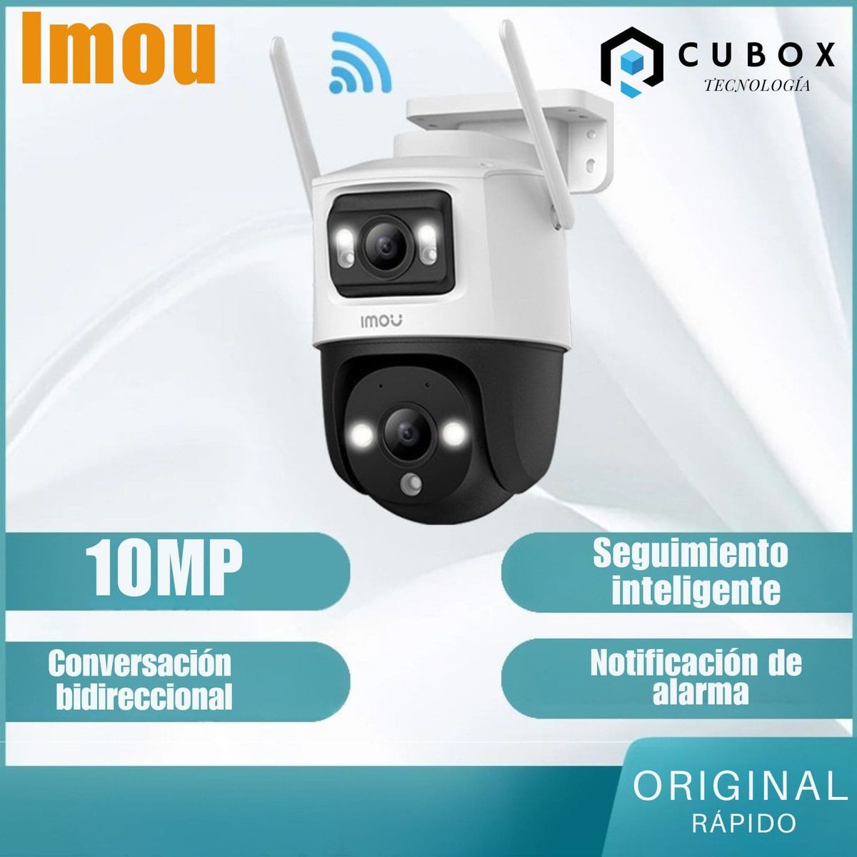 IMOU - Camara de seguridad Exterior IMOU Cruiser Doble Lente 10MP