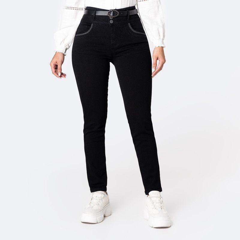 PIONIER - Jean Semi Pitillo Denim Stretch Mujer Aryha Pionier