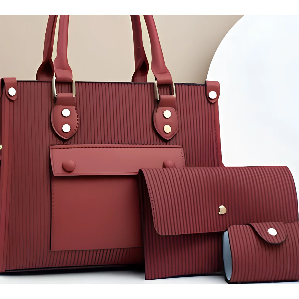 GENERICO - CARTERA LOLITAS ROJO VINO CON MONEDERO Y TARJETERO